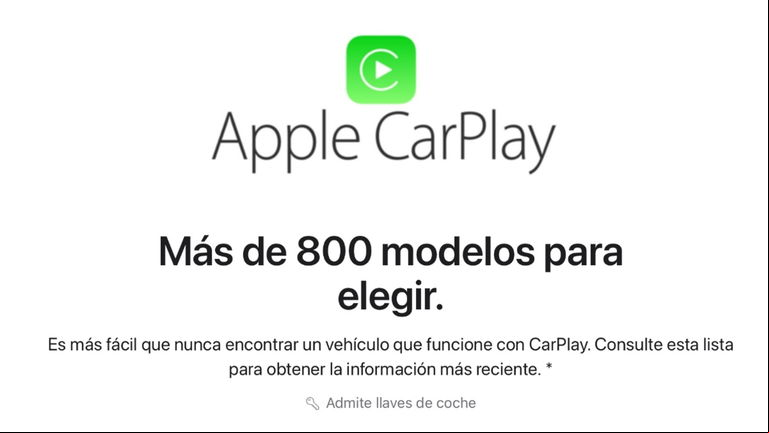 CarPlay ya está disponible en más de 800 modelos de vehículo