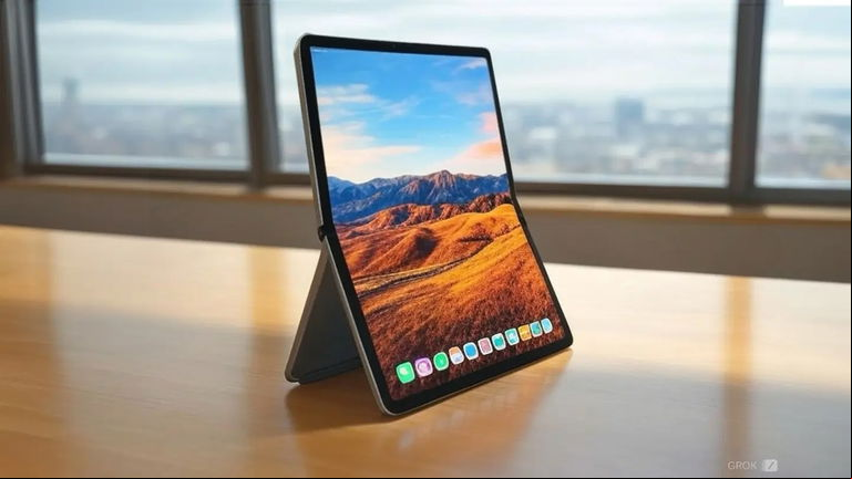 Descubren un nuevo prototipo de iPad Pro plegable con Face ID bajo la pantalla