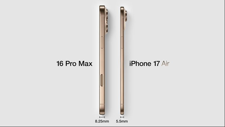 El iPhone 17 Air tendría las mismas medidas que el iPhone 17 Pro Max, será el sucesor del iPhone 17 Plus