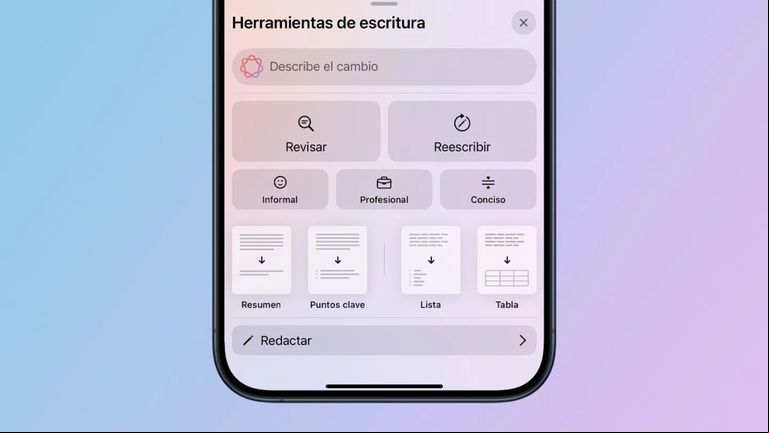Herramientas de escritura: cómo generar y modificar textos con Apple Intelligence en iPhone y iPad
